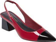 Marc Fisher Mirrored Block Heel Slingback Pump