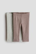 H&M 2-pack Ribbed Cotton Leggings