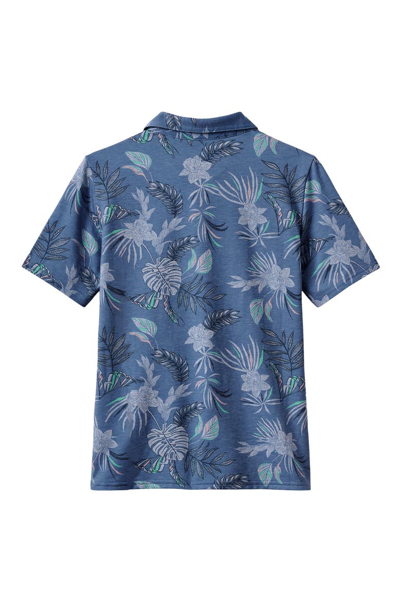 Kids' Featherweight Reservation Floral Polo, Alternate, color, BLUE HORIZON