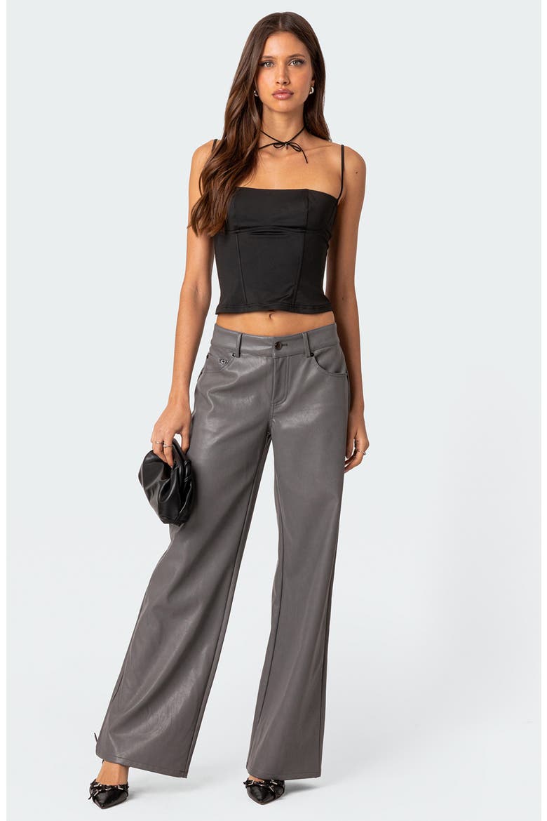 Juno Corset Crop Camisole, Alternate, color, BLACK