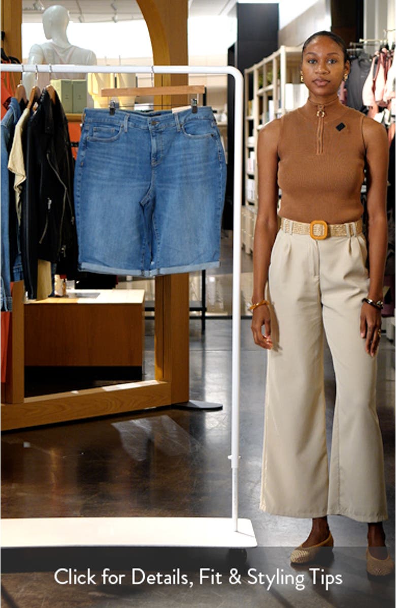 Briella Roll Cuff Denim Shorts, sales video thumbnail