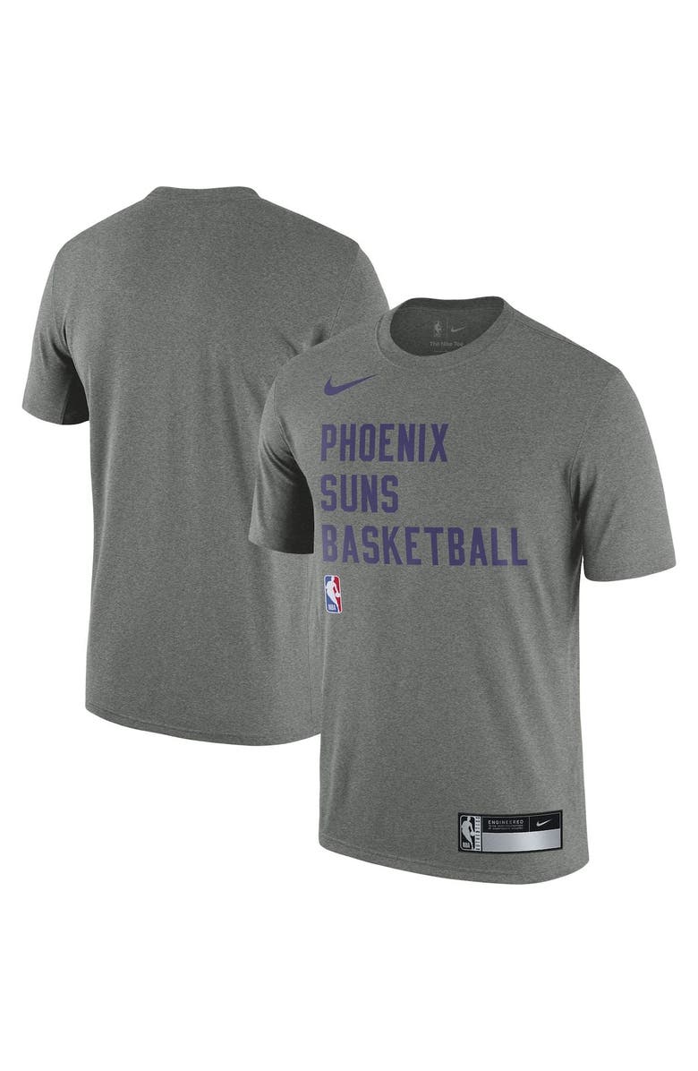 Nike Men's Nike Heather Gray Phoenix Suns 2023/24 Sideline Legend Performance Practice T-Shirt, Main, color,