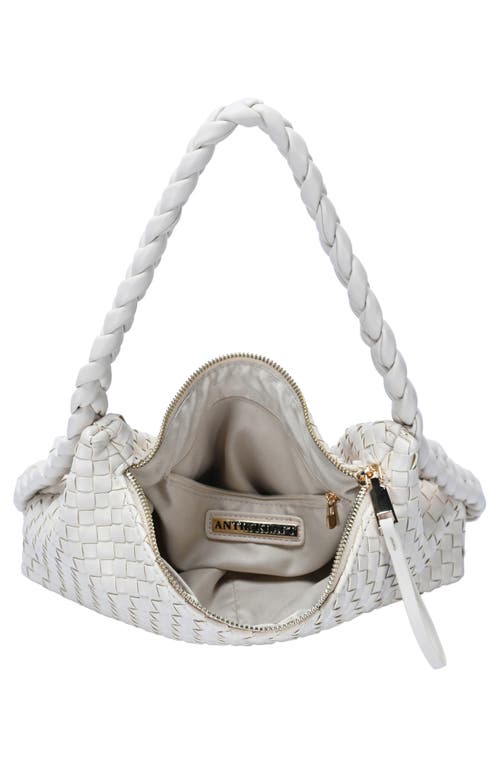 Antik Kraft Woven Hobo Bag In Bone