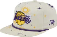 New Era Men's New Era Cream Los Angeles Lakers Lunar Golfer Snapback Hat