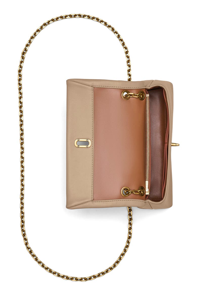 The Dual Chain Strap Mini Bag, Alternate, color, CAMEL