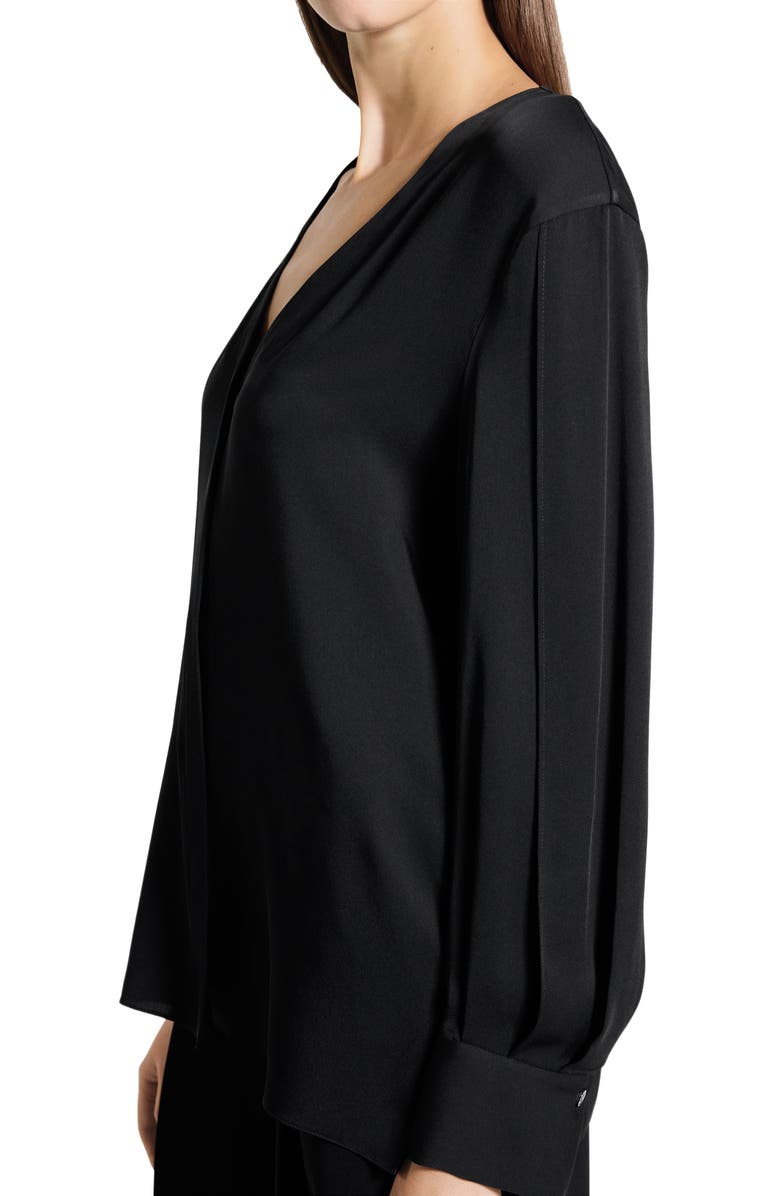 Theory Woven Silk Shirt, Alternate, color, Black