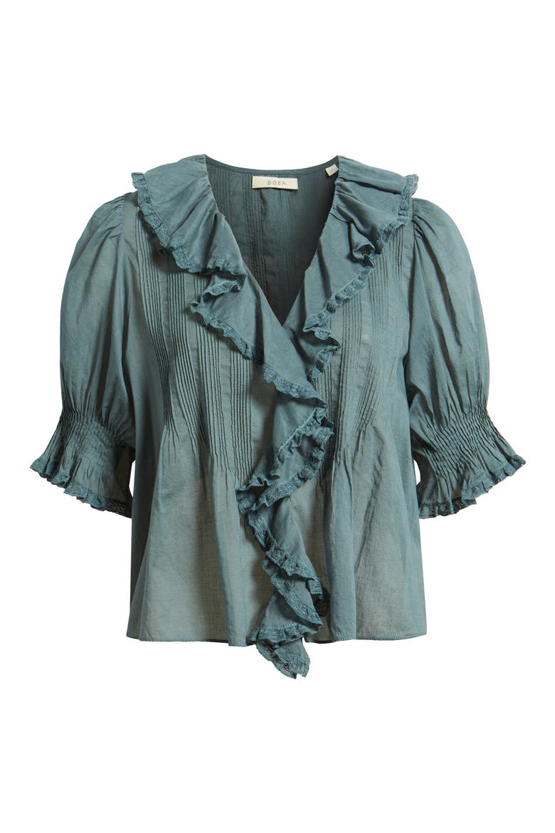 Henri Organic Cotton Voile Top, Alternate, color, SEAFARE