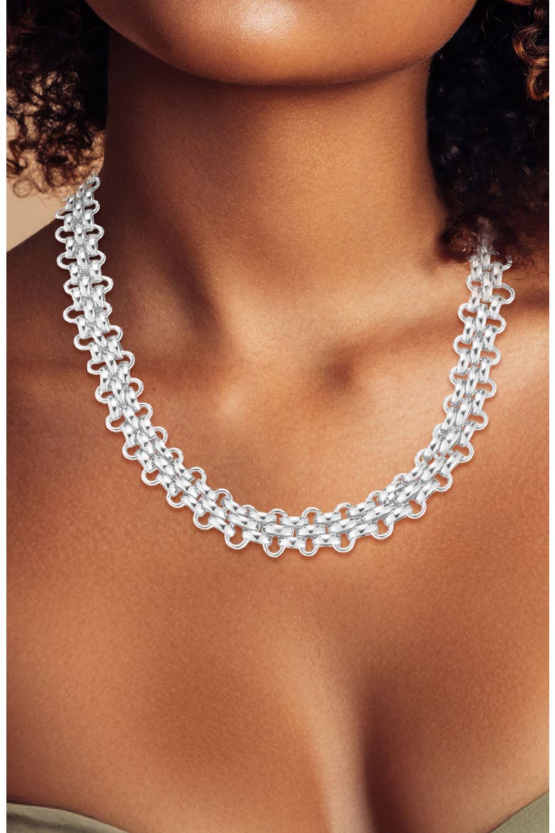Chain Necklace, Alternate, color, SILVER