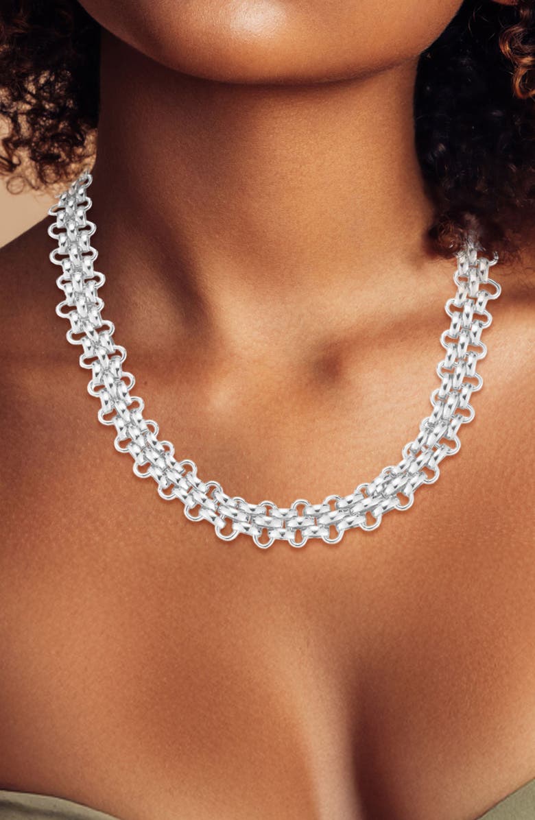 SPHERA MILANO Chain Necklace, Alternate, color, Silver