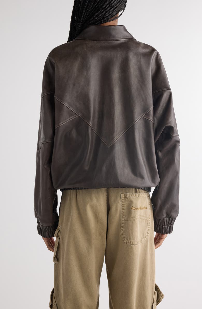 Acne Studios Letty Zenit Lambskin Leather Jacket, Alternate, color, 