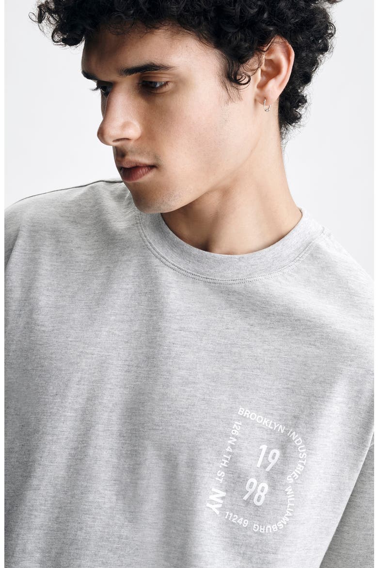 Heathered Cotton Logo Graphic T-Shirt, Alternate, color, LIGHT GREY MELANGE