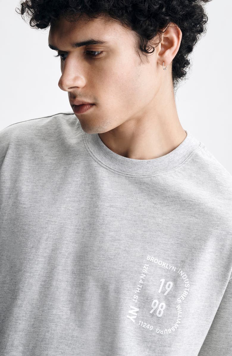 Brooklyn Industries Heathered Cotton Logo Graphic T-Shirt, Alternate, color, 