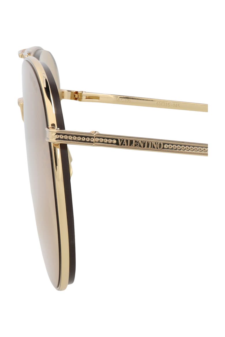 60mm Aviator Sunglasses, Alternate, color, GOLD GOLD AMBER