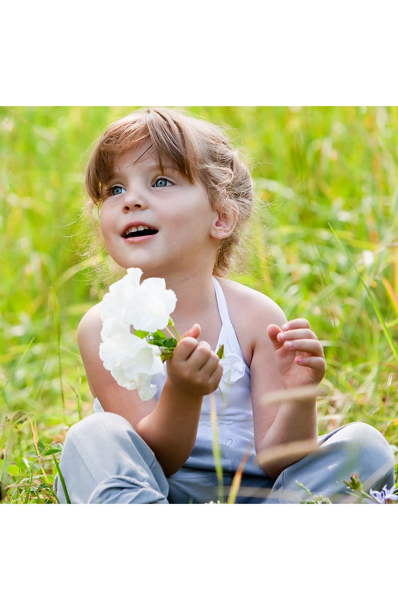 In Season Jewelry 14k Classic Heart Cubic Zirconia Solitaire, Alternate, color, Pink