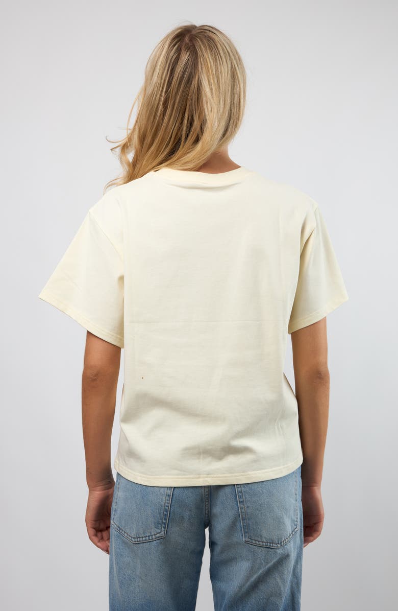 Viens Avec Moi Caviar Boxy Cotton Graphic T-Shirt, Alternate, color, Cream