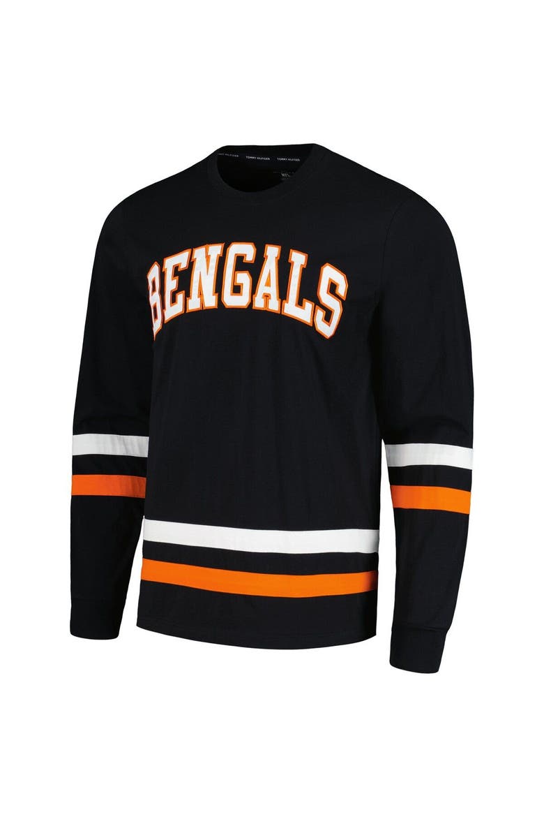 Men's Tommy Hilfiger Black/Orange Cincinnati Bengals Nolan Long Sleeve T-Shirt, Alternate, color, Black