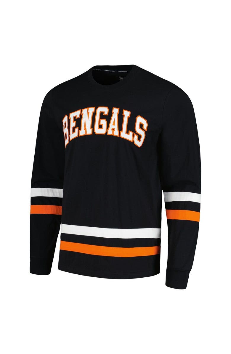 Tommy Hilfiger Men's Tommy Hilfiger Black/Orange Cincinnati Bengals Nolan Long Sleeve T-Shirt, Alternate, color, Black