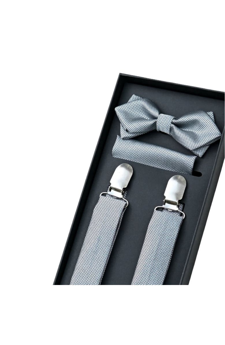 MOUSTACHE Crosshatch Suspender Set, Alternate, color, Silver