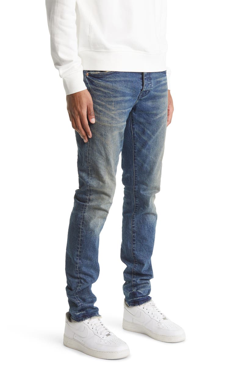 PURPLE BRAND P001 Skinny Jeans, Alternate, color, Vintage Dirty Mid Indigo