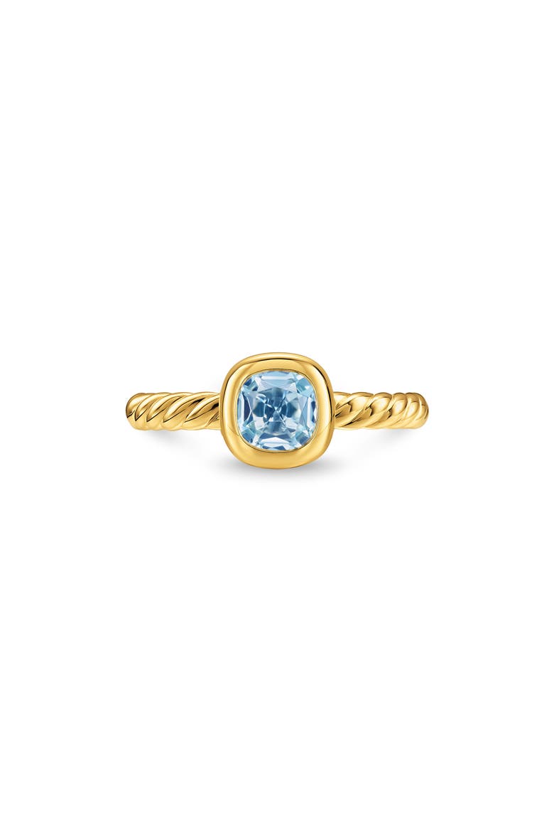 Mercer 18k Gold Blue Topaz Cable Ring, Alternate, color, GOLD BLUE TOPAZ