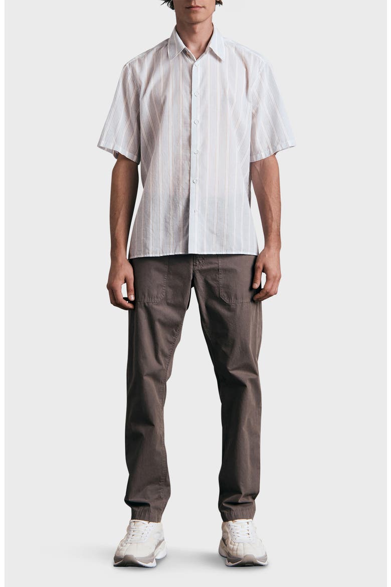 Dalton Stripe Short Sleeve Button-Up Shirt, Alternate, color, BLUSTRIPE