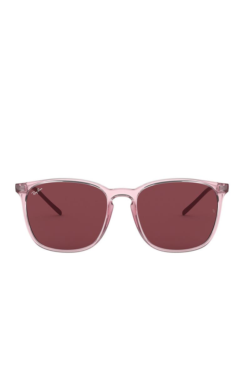 56mm Square Sunglasses, Alternate, color, LIGHT BLUE