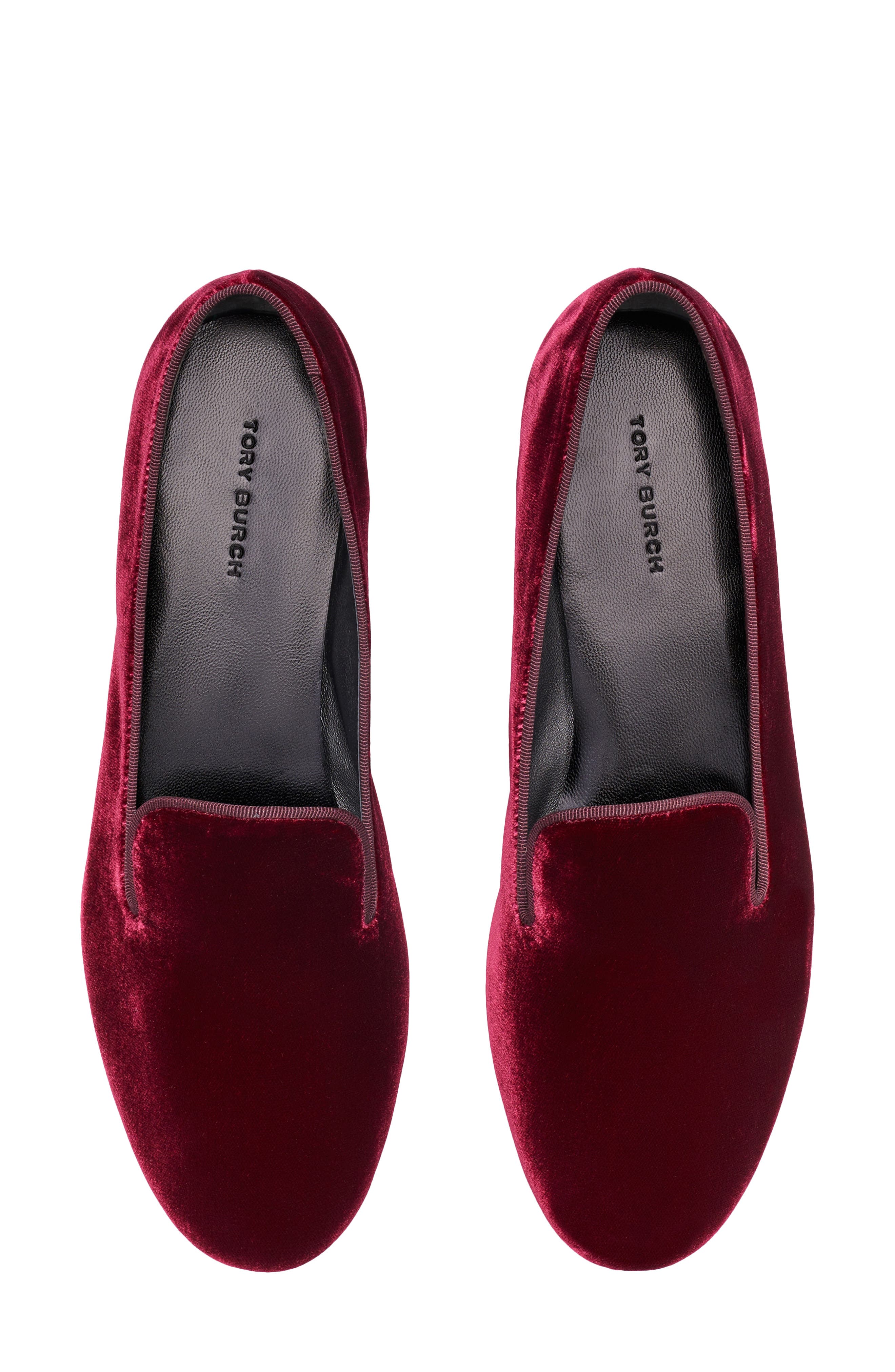 Tory Burch Smoking Slipper, Alternate, color, Dark Carmine