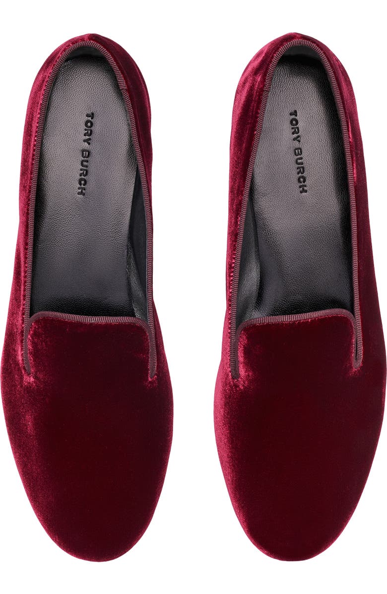 Tory Burch Smoking Slipper, Alternate, color, Dark Carmine