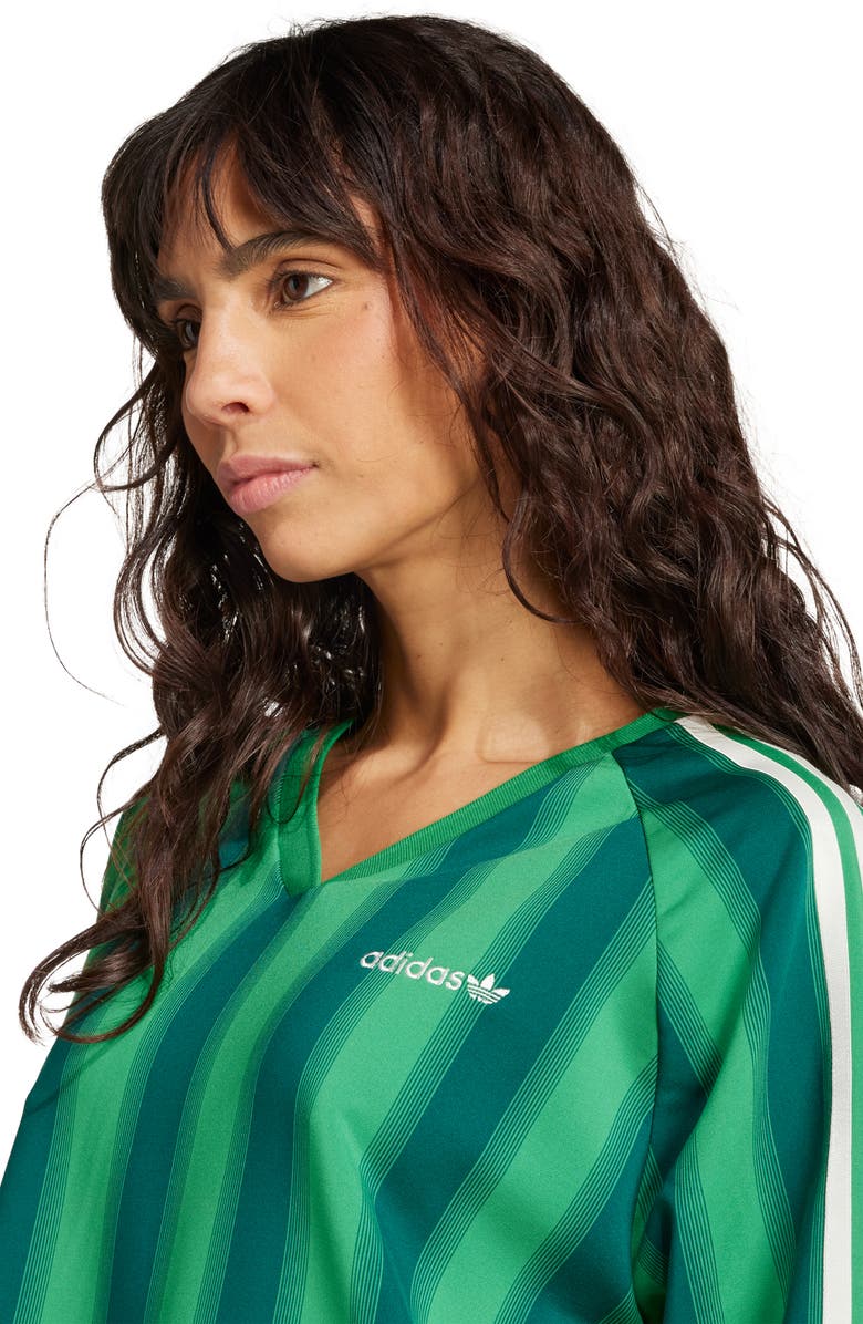 adidas Linear Stripe Jersey T-Shirt, Alternate, color, 