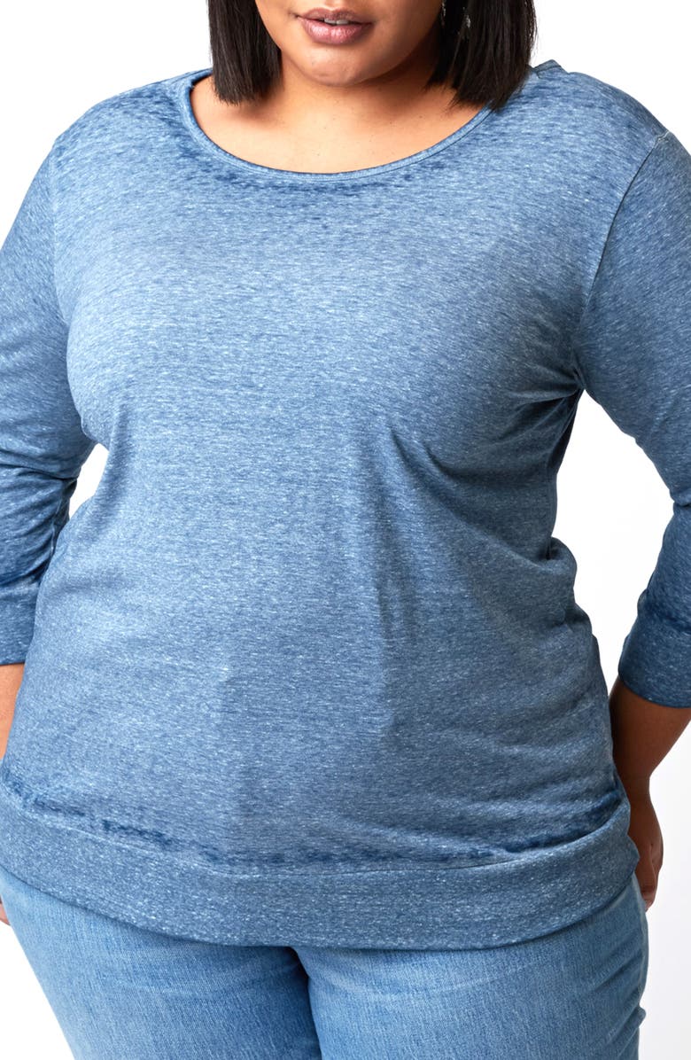 Threads 4 Thought Selena Long Sleeve Burnout Tunic Top, Main, color,