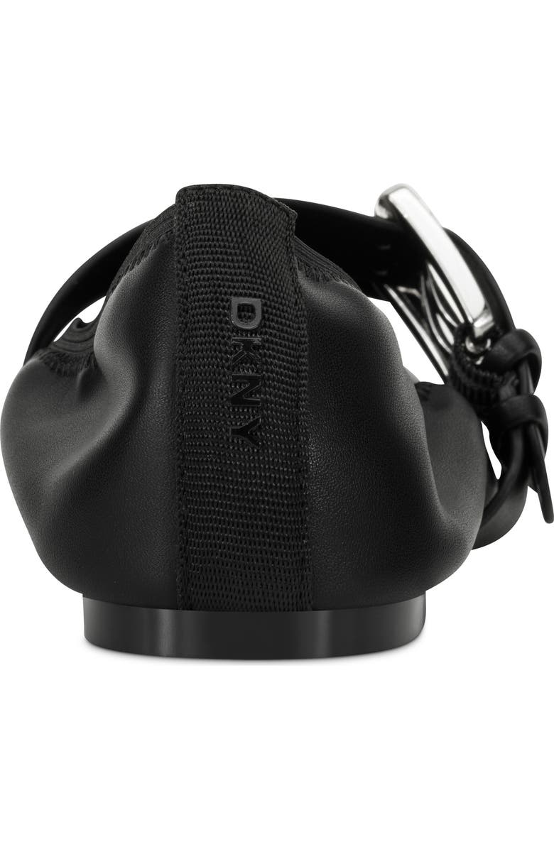 DKNY Dade Buckle Strap Ballet Flat, Alternate, color, Black