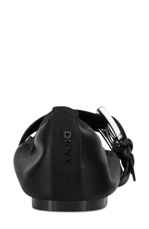 Dkny Dade Buckle Strap Ballet Flat In Black