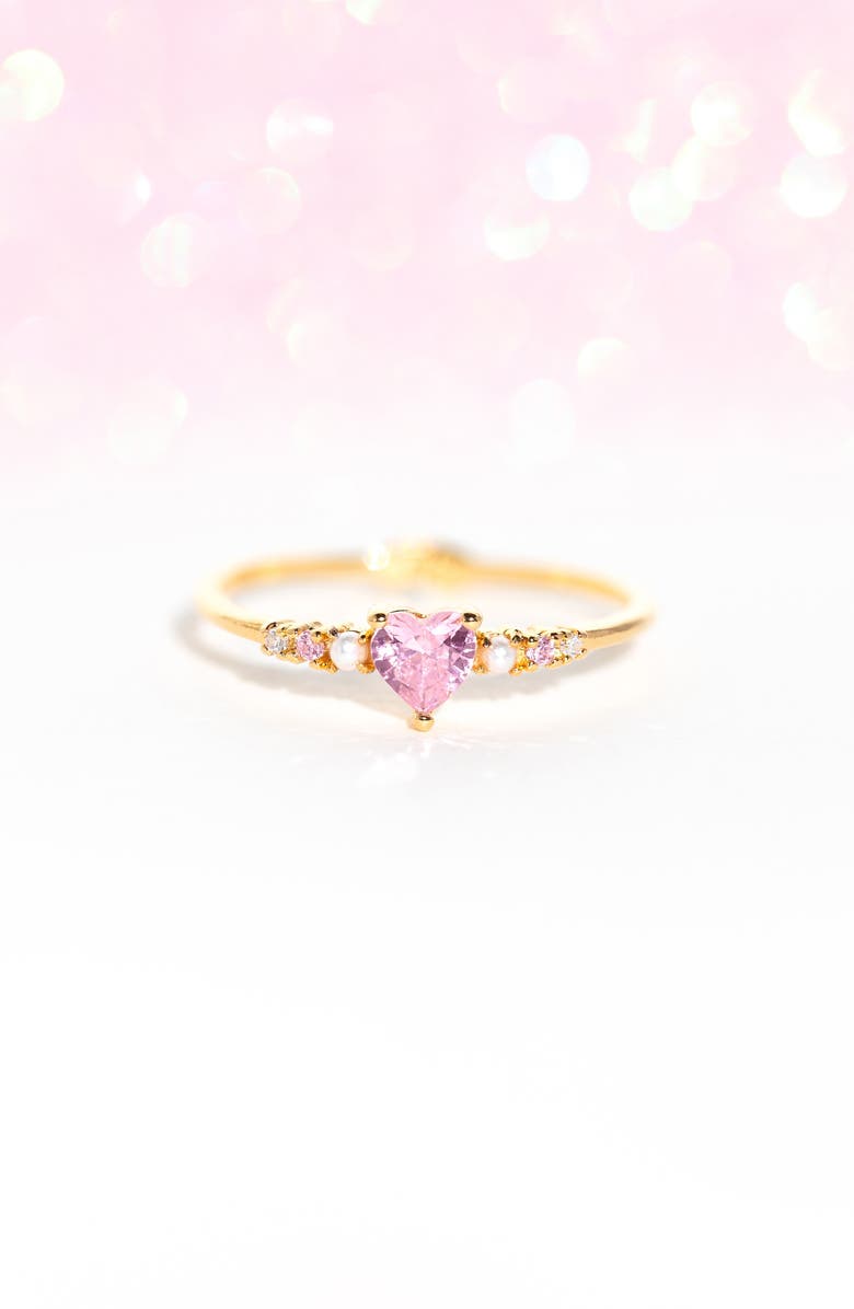 Girls Crew Heart is Full Ring, Alternate, color, Gold