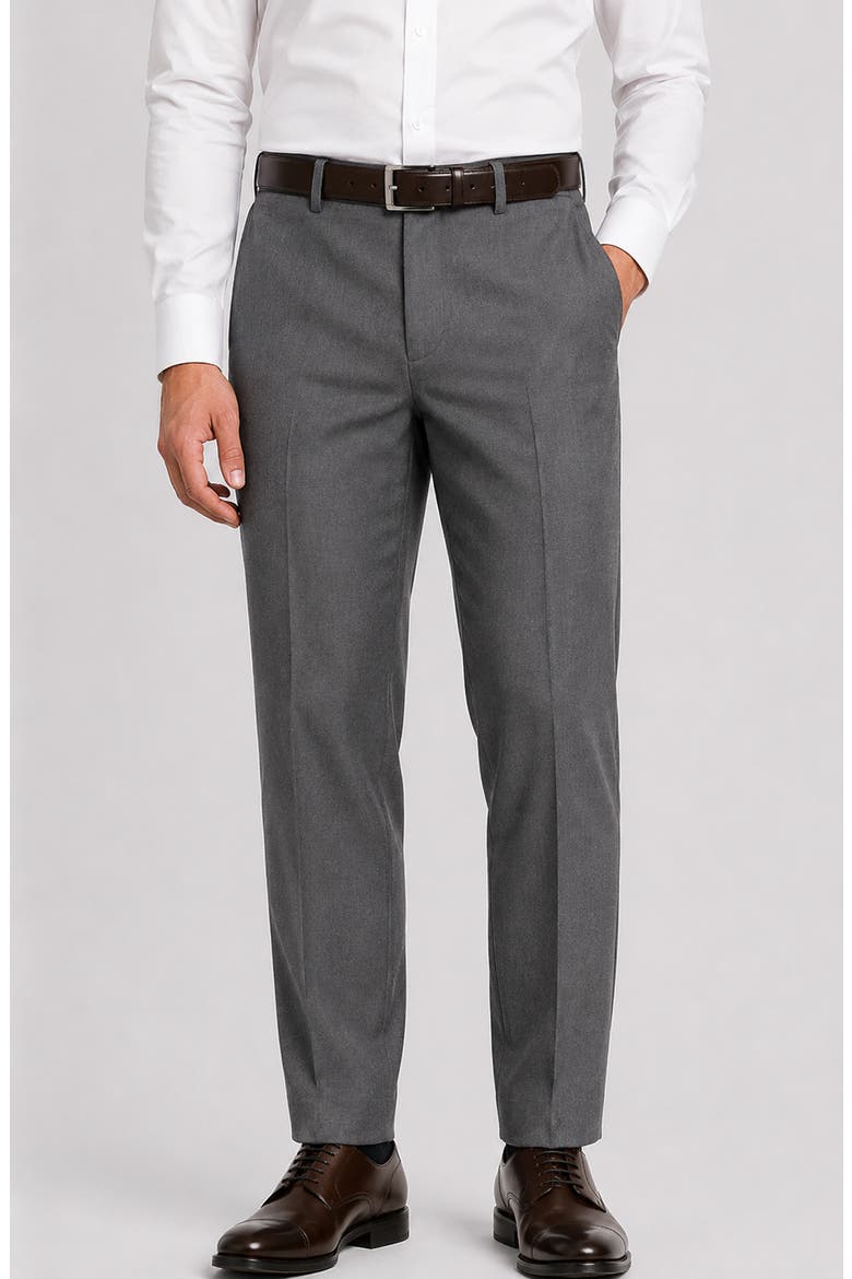 Stefano Modern Fit Wool Trousers, Main, color, GREY