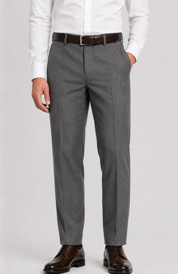 Zanetti Stefano Modern Fit Wool Trousers In Grey