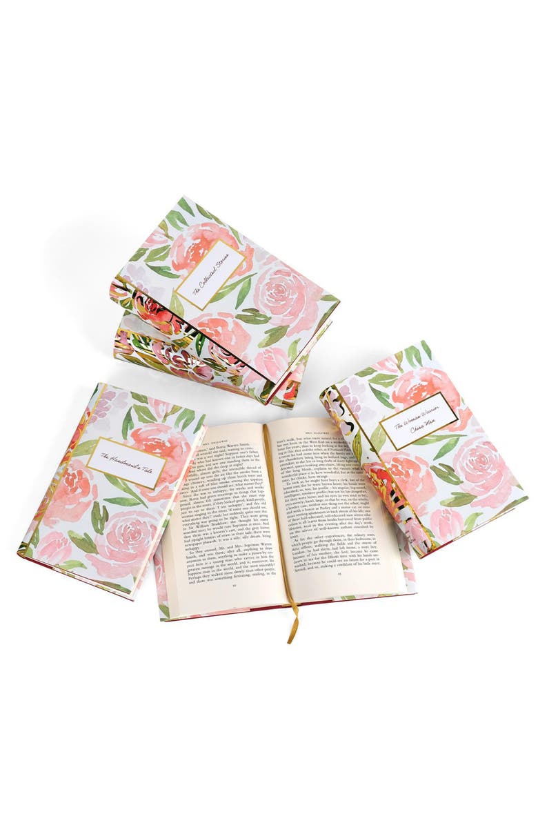 Juniper Books Spring Floral Influential Women Limited Edition Book Set, Alternate, color, Warm Floral With Gold Foil
