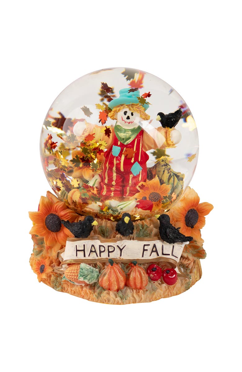 Northlight Scarecrow Happy Fall Harvest Snow Globe - 5.5", Main, color,