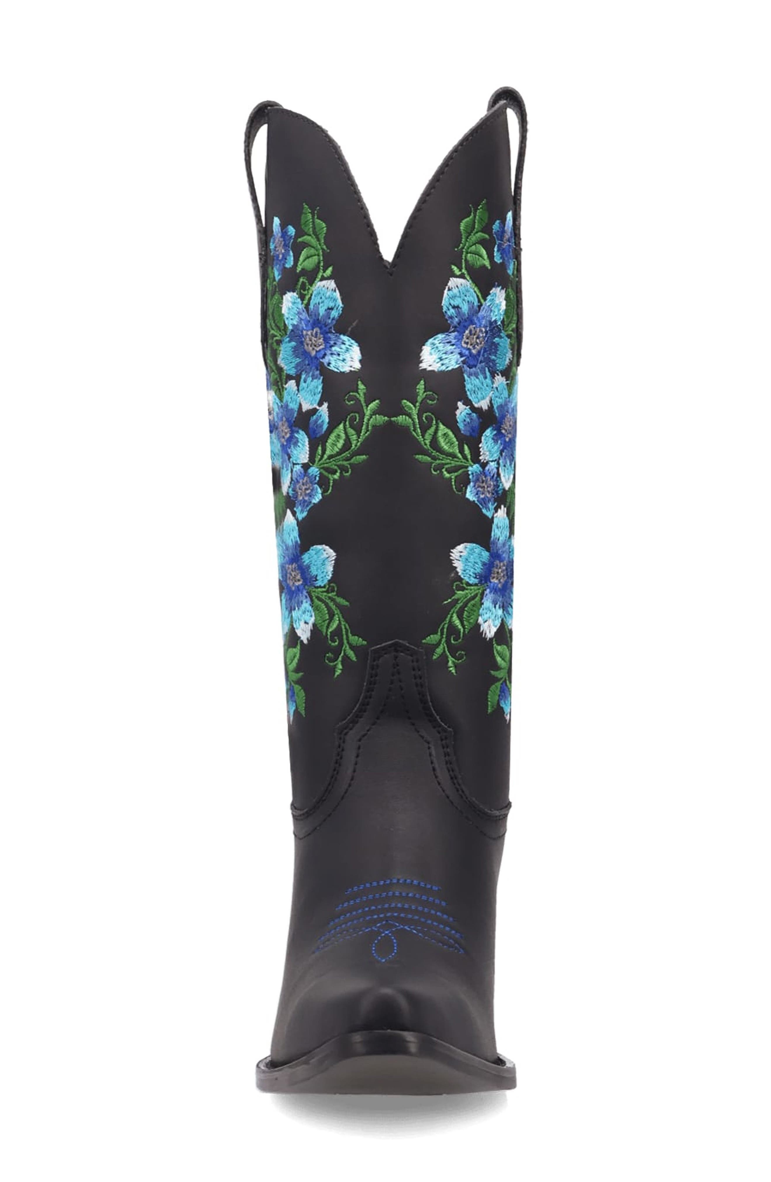 Dingo Posie Knee High Western Boot, Alternate, color, Black