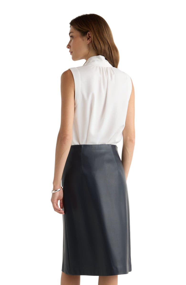 Modern Citizen Alba Asymmetric Vegan Leather Skirt, Alternate, color, 