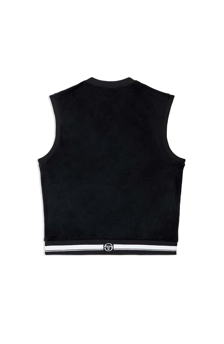 Sergio Tacchini Renzo Velour Vest, Alternate, color, Black Beauty
