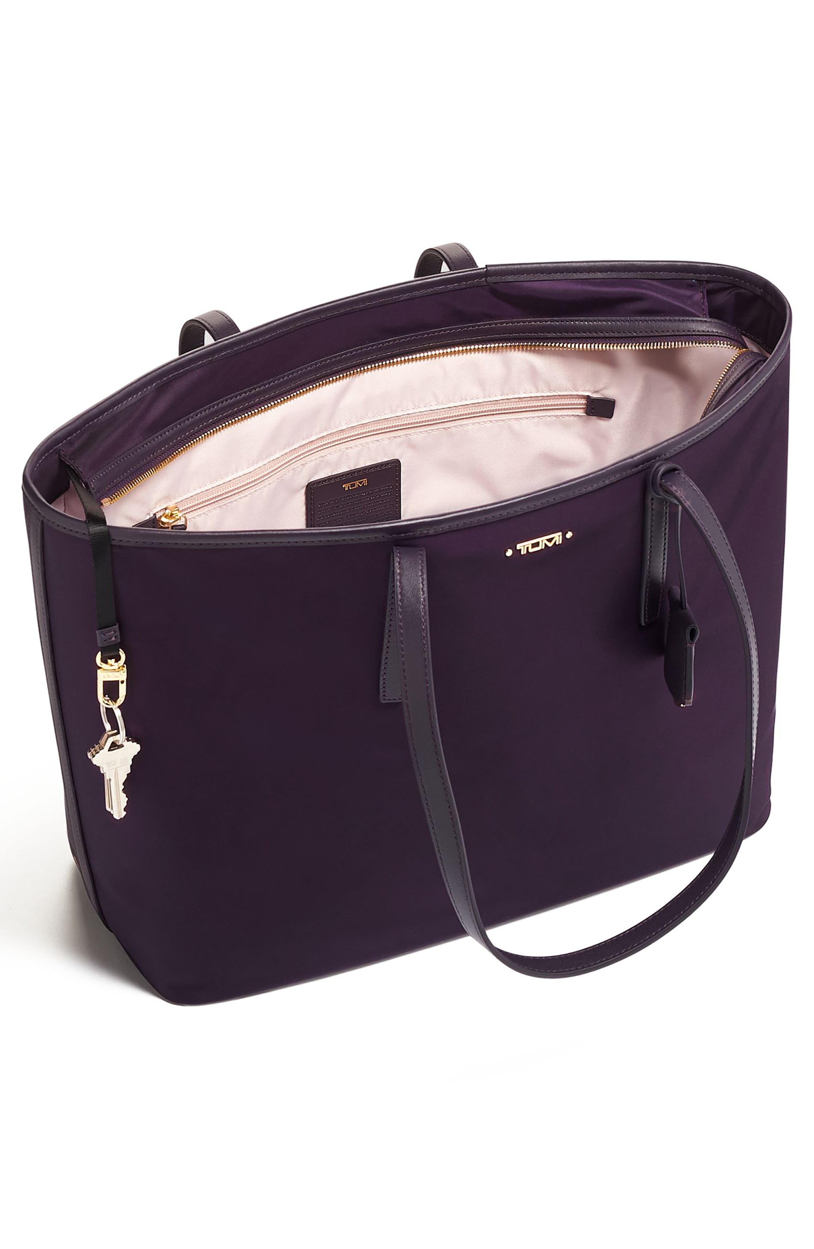 Voyageur Everyday Nylon Tote, Alternate, color, BLACKBERRY