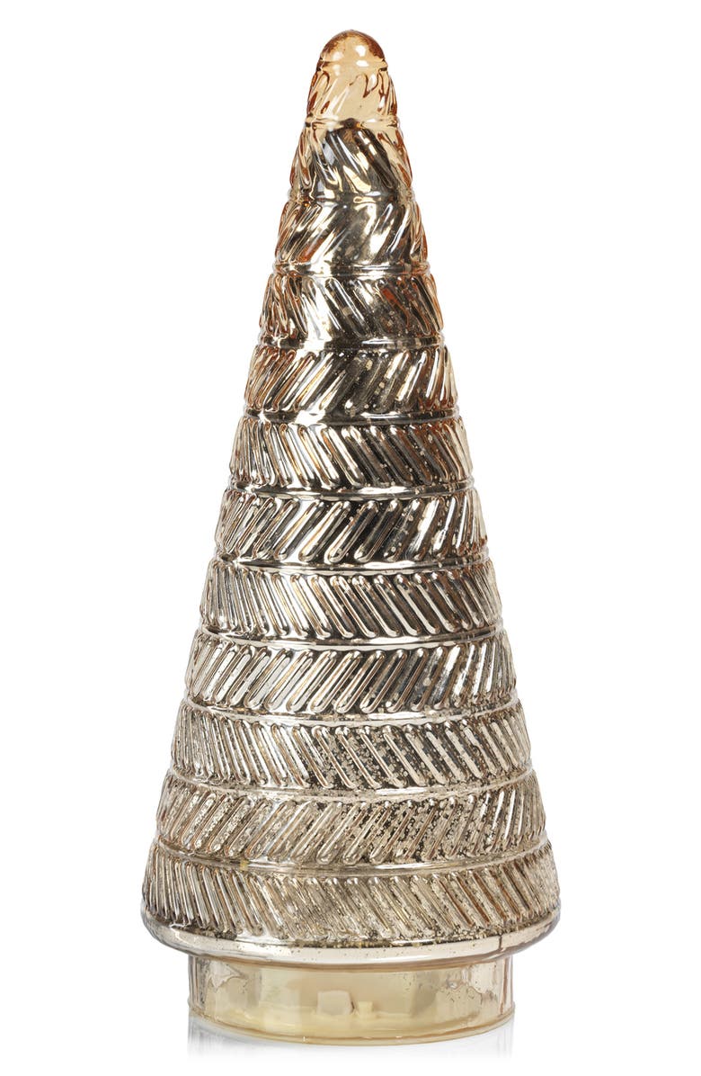 Zodax Stella 14-Inch Antique Glass Illuminated Tree, Main, color, Gold