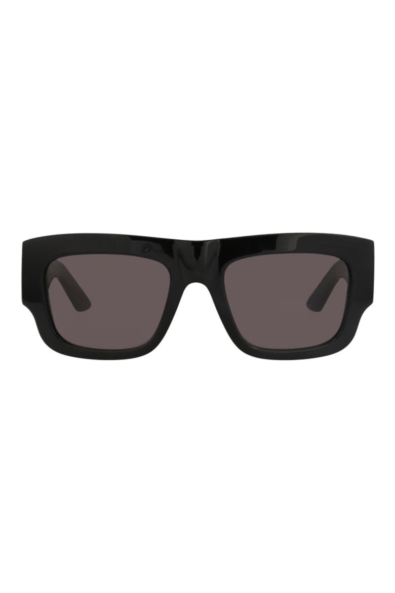 53mm Square Sunglasses, Main, color, BLACK BLACK GREY