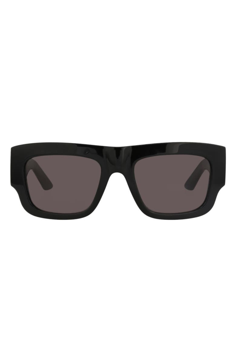 McQueen 53mm Square Sunglasses, Main, color, Black Black Grey