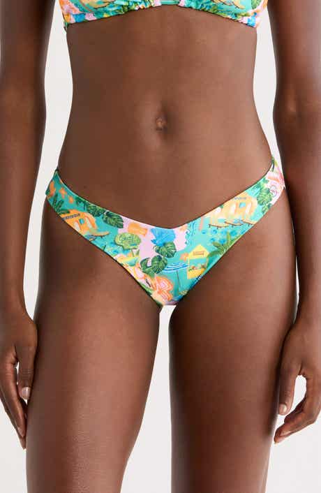Y-Cut Cheeky Bikini Bottoms