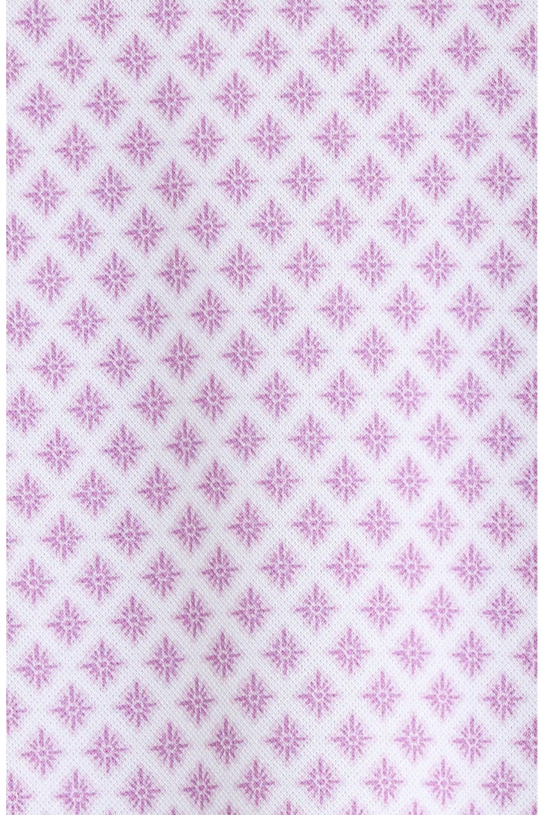 Zara Geometric Print Piqué Polo, Alternate, color, LAVENDER FROST