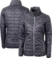 Cutter & Buck Women's Cutter & Buck  Black Akron RubberDucks Rainier PrimaLoft Eco Insulated Camo Full-Zip Puffer Jacket