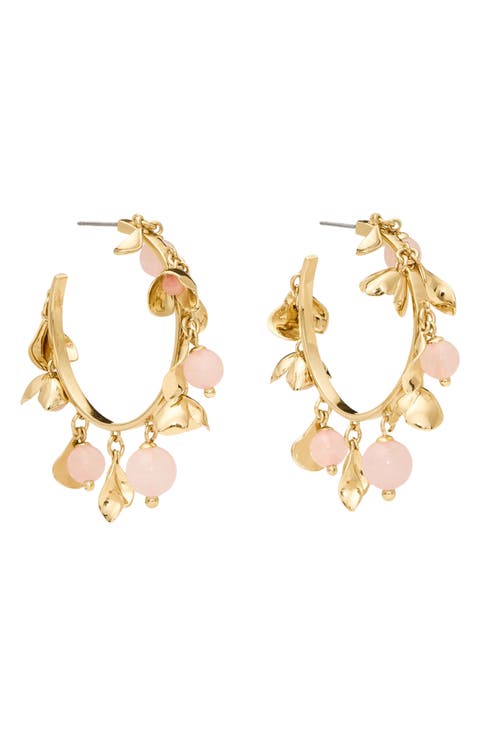 gilded garden statement hoop earrings