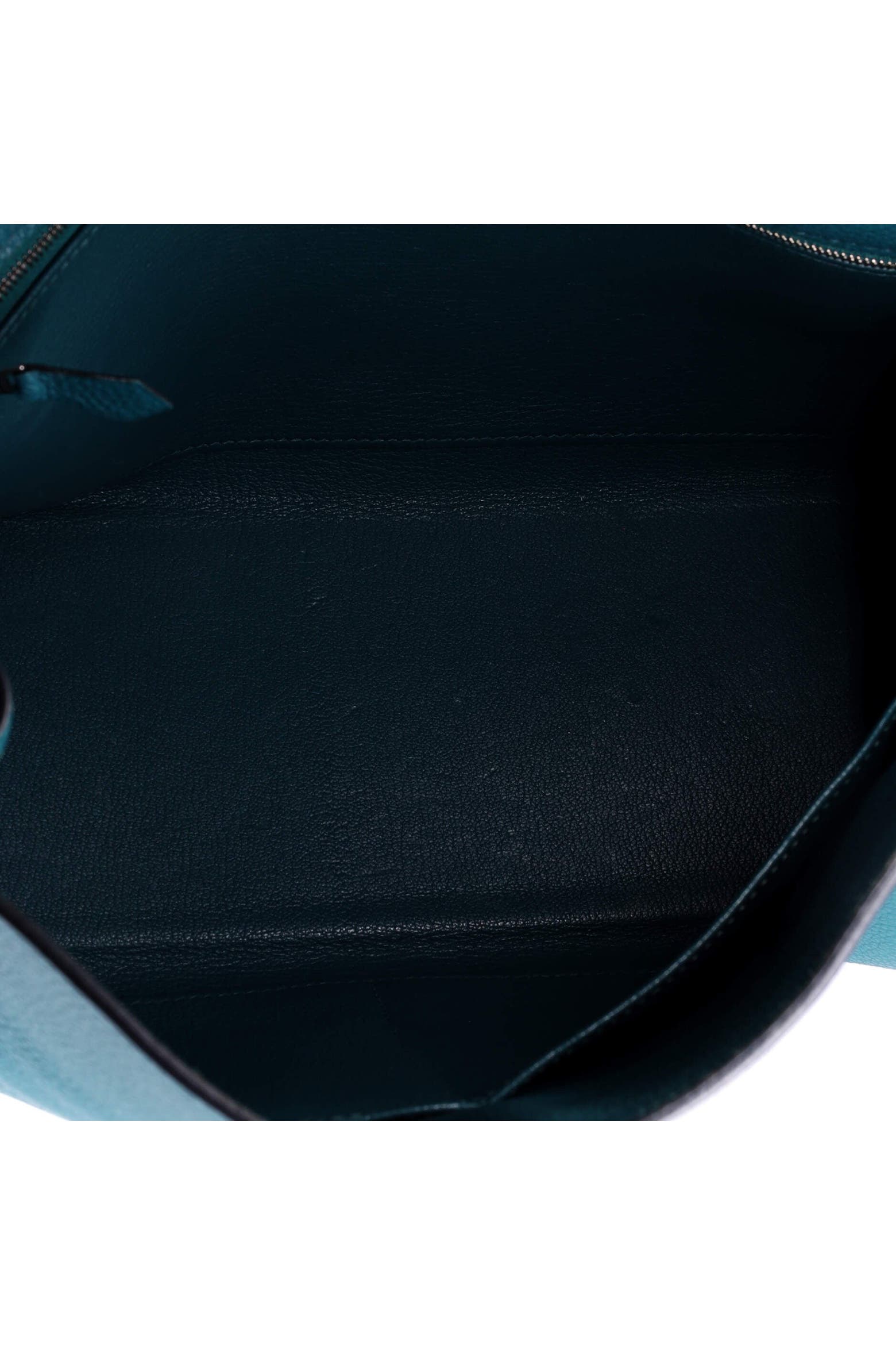 Palldium Color Pre-Owned Hermes Kelly Handbag Blue Togo with Palladium Hardware 32 ...