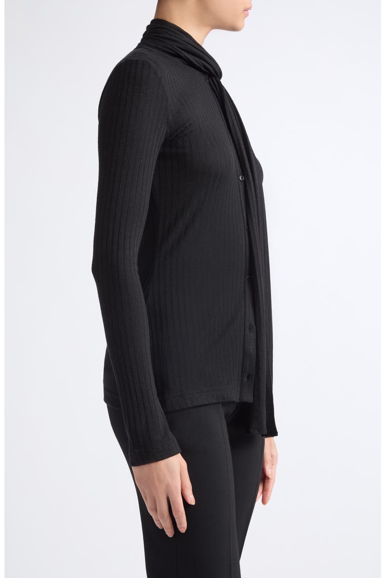 Ribbed Bow Top, Alternate, color, BLACK